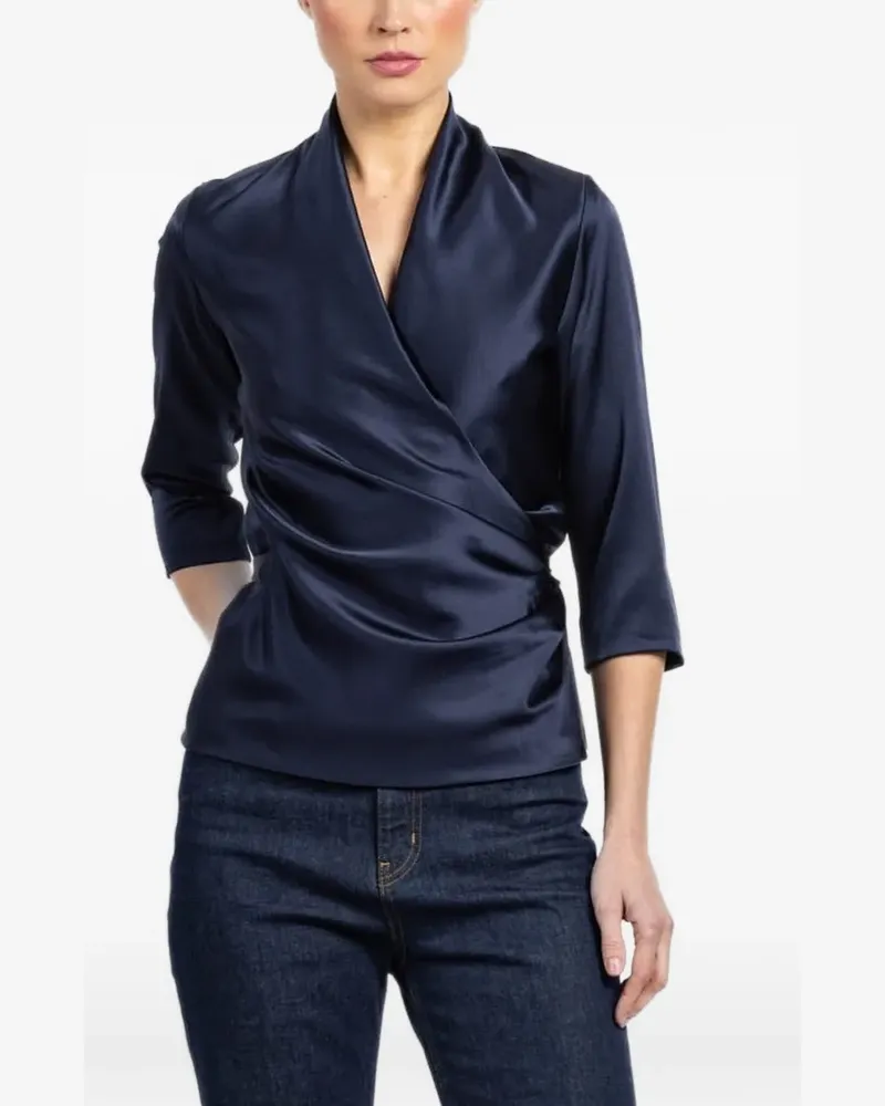Peter Cohen wrap shirt - Blau Blau