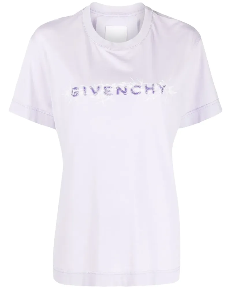 Givenchy T-Shirt mit Logo-Print - Violett Violett