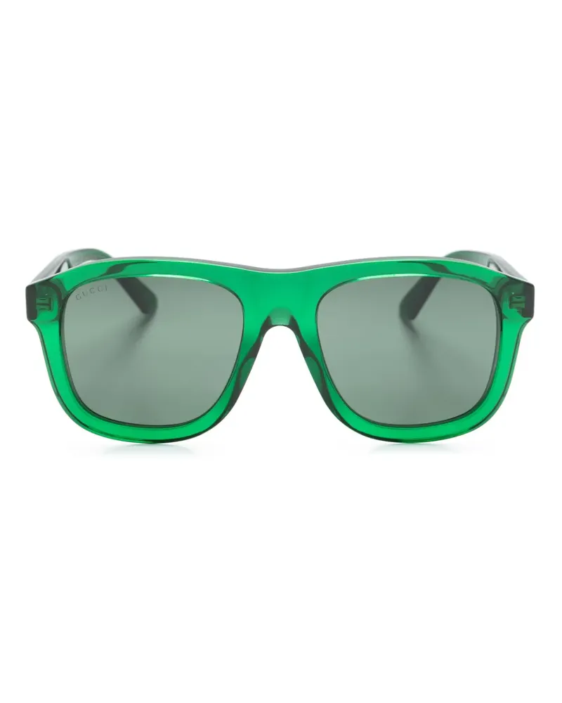 Gucci Sonnenbrille mit Oversized-Gestell - Grün Grün
