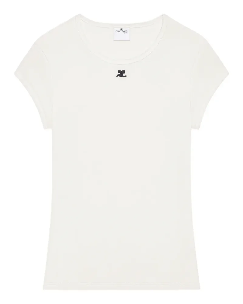 Courrèges logo T-shirt - Weiß Weiß