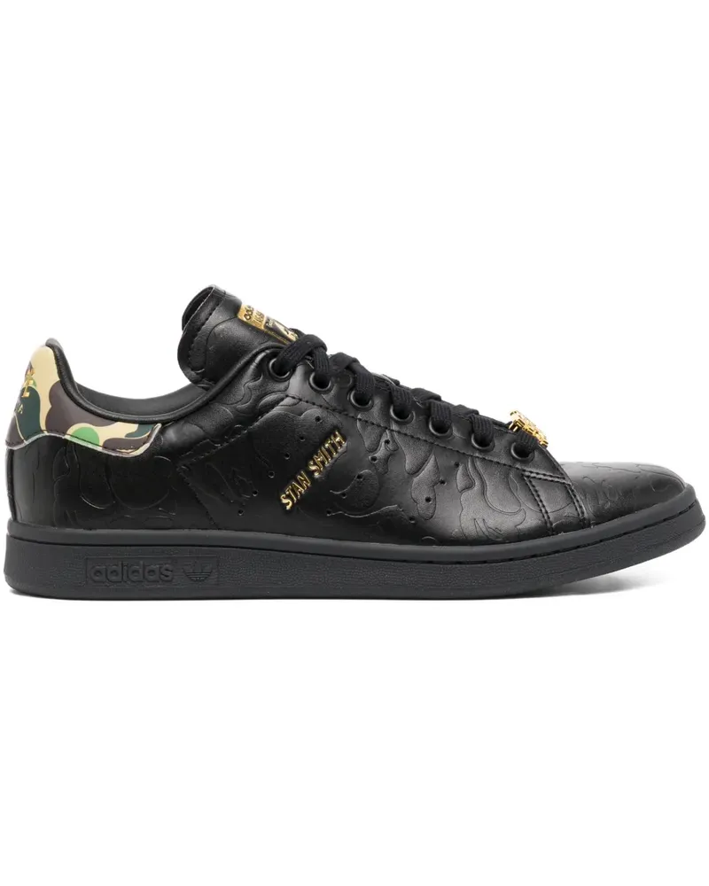 BAPE x adidas Stan Smith Camouflage-Sneakers - Schwarz Schwarz