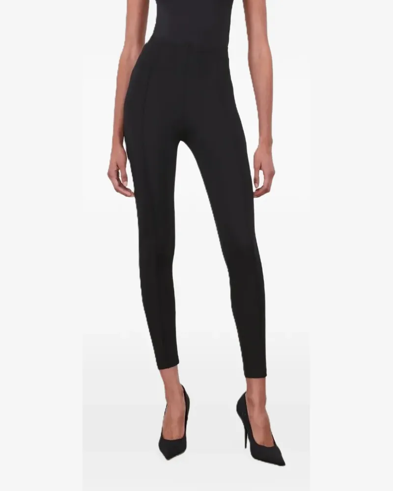 WARDROBE.NYC Leggings mit hohem Bund - Schwarz Schwarz