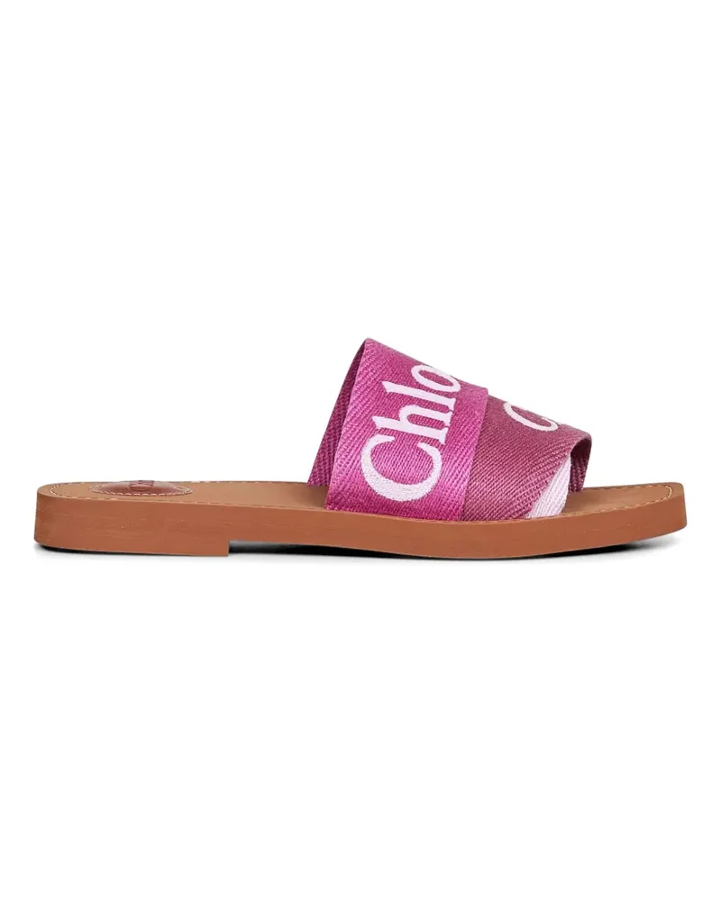 Chloé logo-print sandals - Rosa Rosa