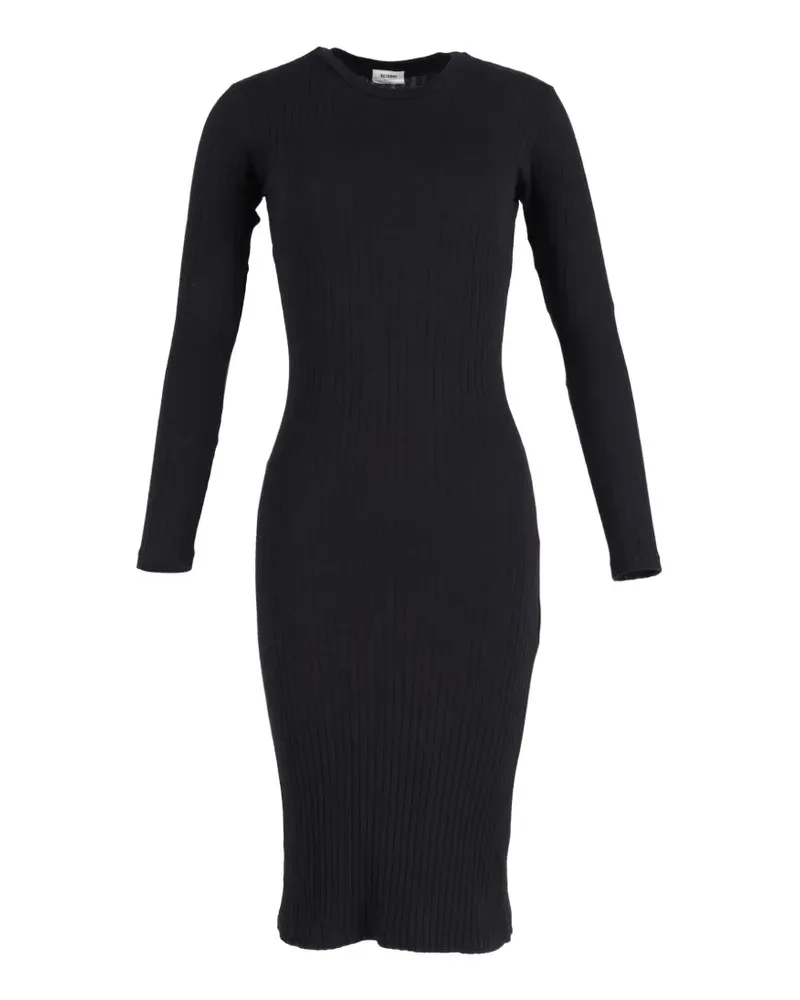 RE/DONE Ribbed knit dress - Schwarz Schwarz