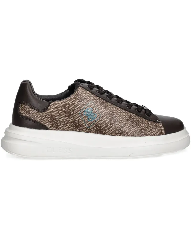Guess Elba Sneakers mit Monogrammmuster - Braun Braun