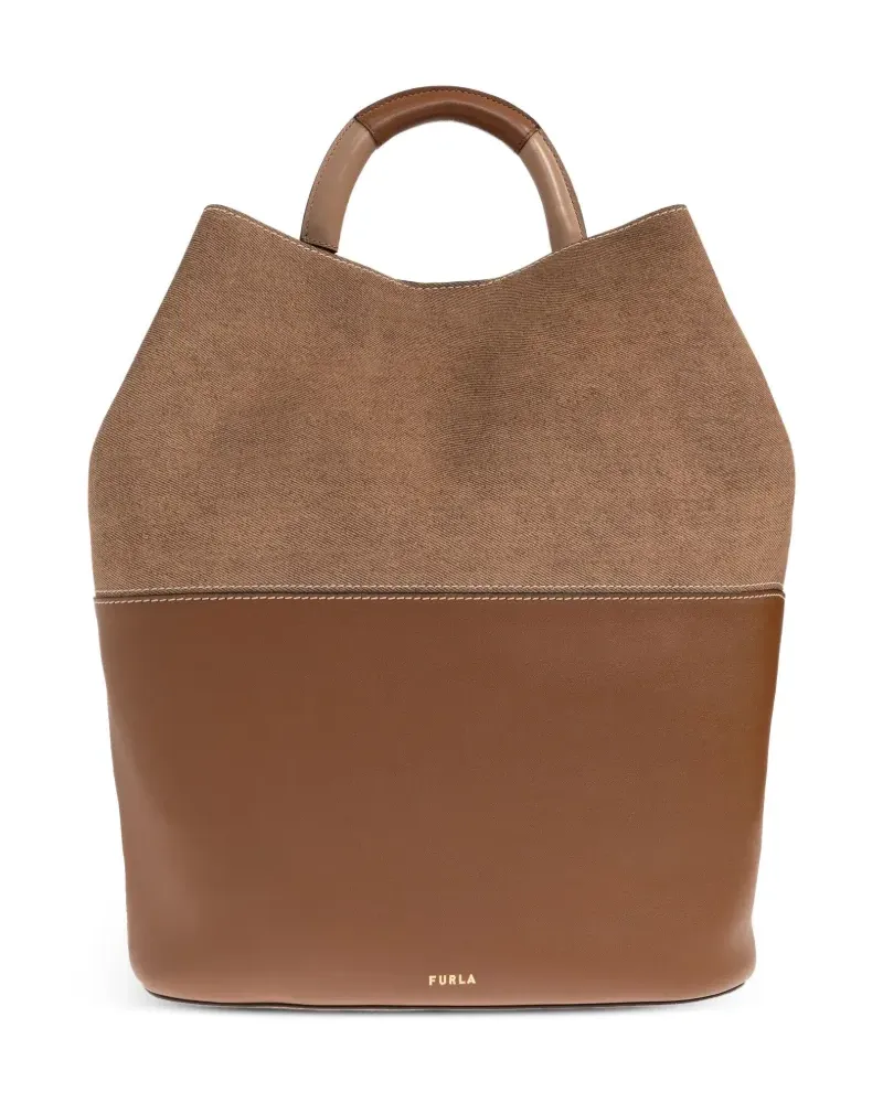 Furla Sfera S Tote Bag aus Wildleder - Braun Braun