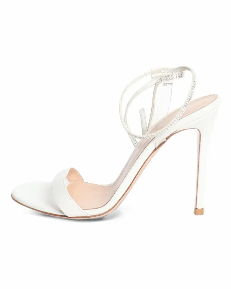 Gianvito Rossi crystal-strap sandals - Weiß Weiß