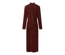 Gepunktetes Kleid - Rot