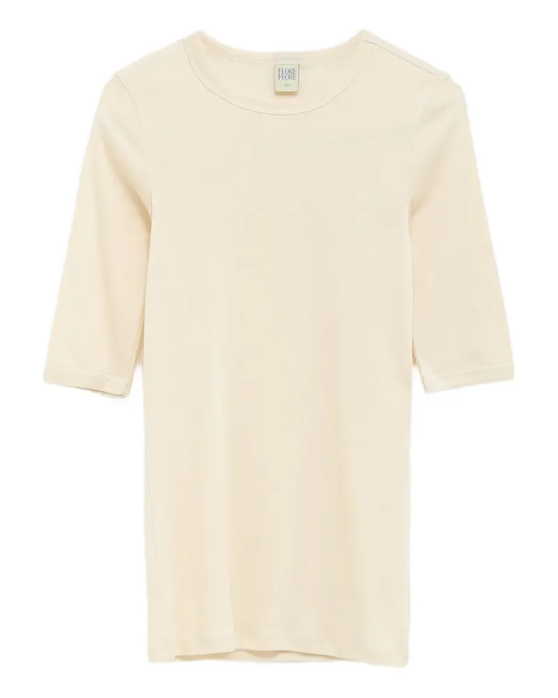 Flore Flore T-Shirt mit Dreiviertelärmeln - Nude Nude