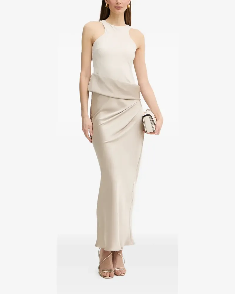 Patrizia Pepe draped midi dress - Nude Nude