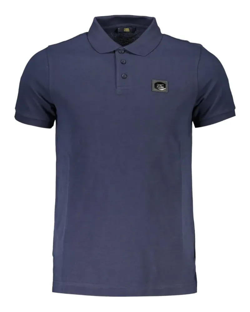 Roberto Cavalli logo-patch cotton polo shirt - Blau Blau