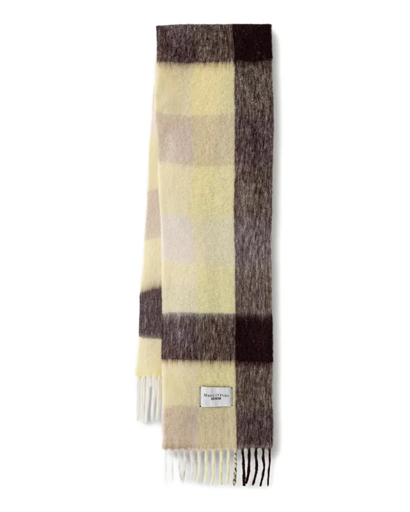 Marc O'Polo check brushed scarf - Gelb Gelb