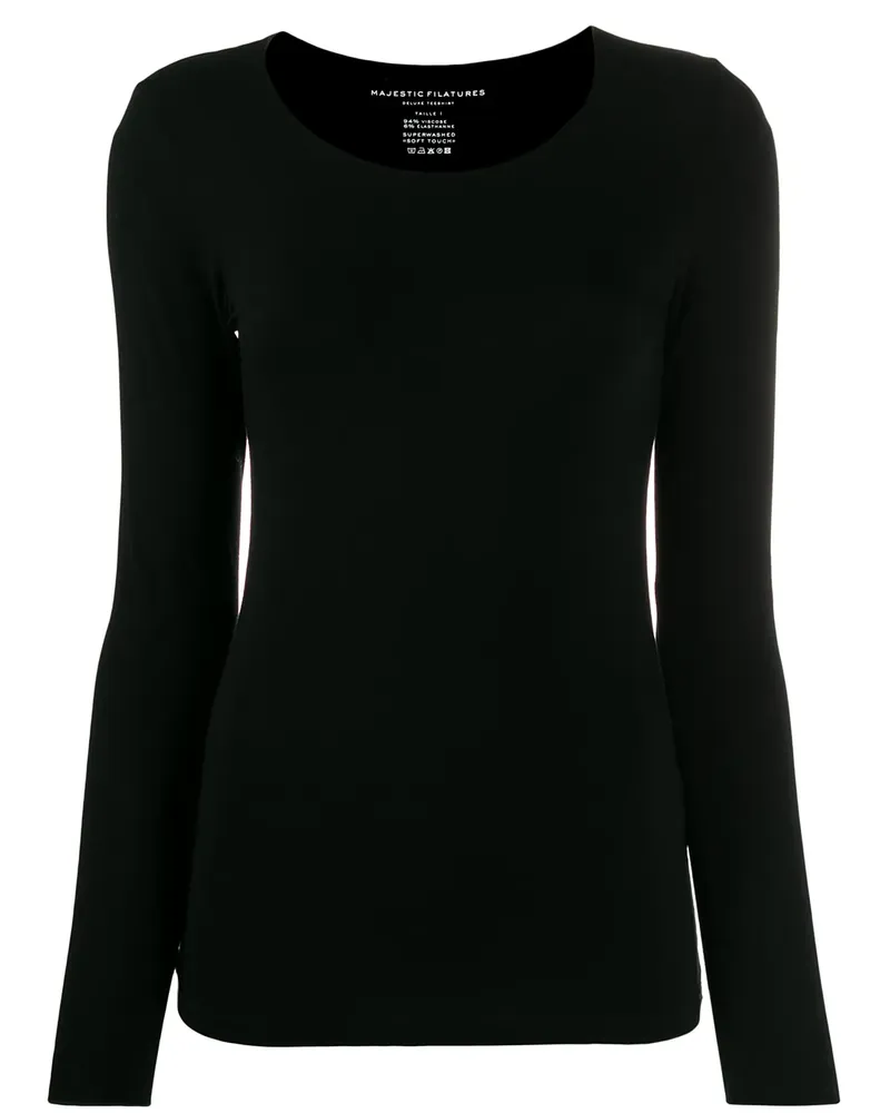 Majestic Schmales Oberteil - Schwarz Schwarz