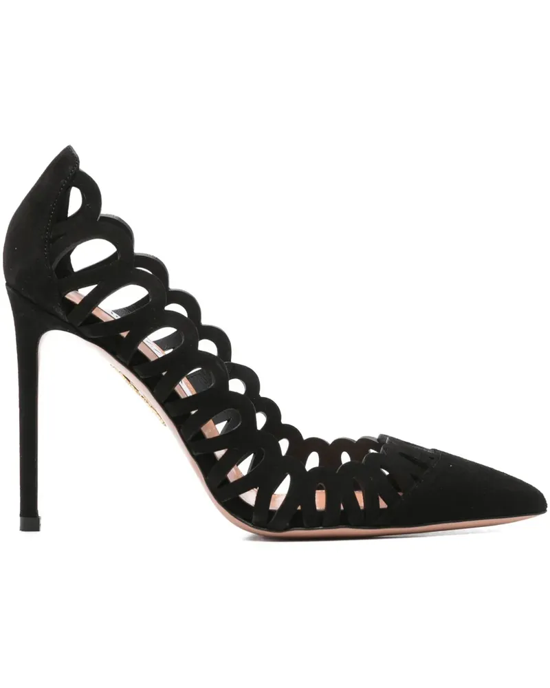 Aquazzura Stiletto-Pumps mit Cut-Out 110mm - Schwarz Schwarz