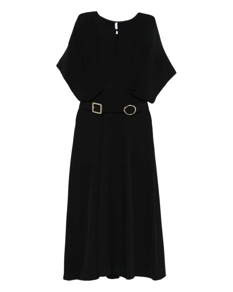 IMPERIAL Midikleid mit Rundhalsausschnitt - Schwarz Schwarz