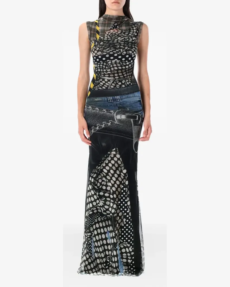 OTTOLINGER Maxikleid mit Print - Schwarz Schwarz