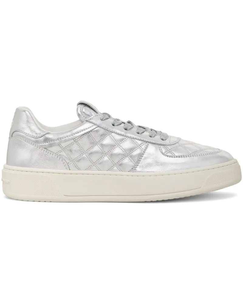 Stuart Weitzman Courtside Sleek Metallic-Sneakers - Silber Silber