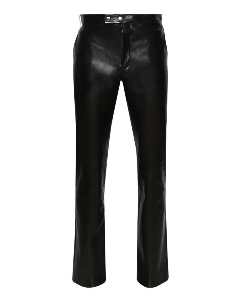 Jil Sander Hose aus Leder - Schwarz Schwarz
