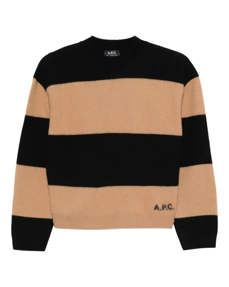 A.P.C. striped wool sweater - Nude Nude