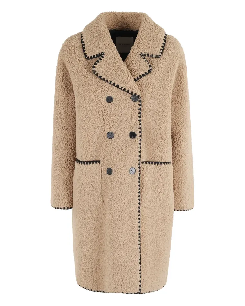 Ermanno Scervino double-breasted teddy coat - Nude Nude