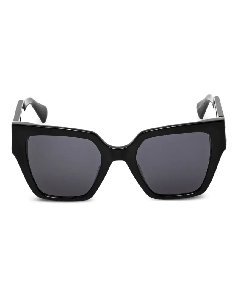 AllSaints Sonnenbrille mit geometrischem Gestell - Schwarz Schwarz