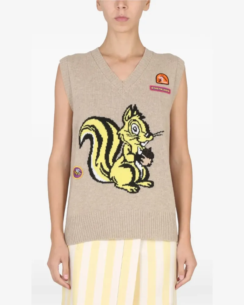 CORMIO Top mit Eichhörnchen-Print - Nude Nude