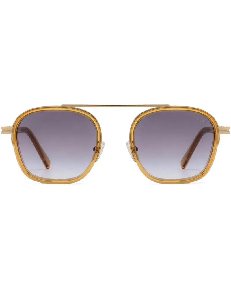 Ermenegildo Zegna Sonnenbrille mit rundem Gestell - Gelb Gelb