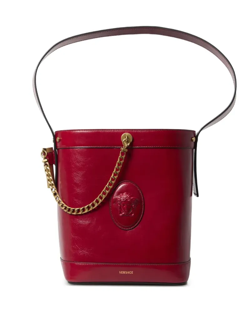 Versace Pivot small leather bucket bag - Rot Rot