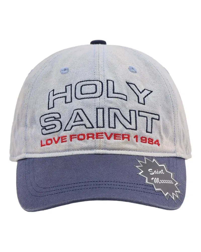 SAINT MXXXXXX lettering-embroidery baseball cap - Blau Blau