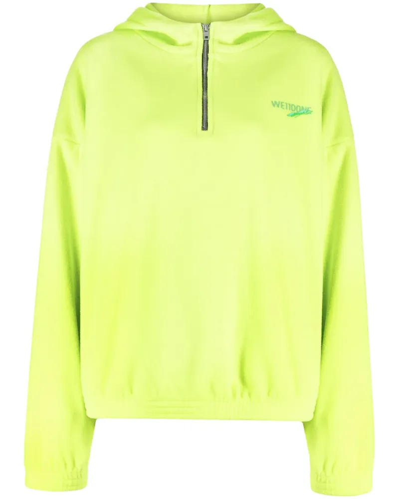 WE 11 DONE Kapuzenjacke mit Logo-Print - Grün Grün