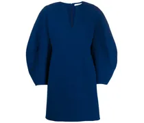 Kleid mit Ballonärmeln - Blau