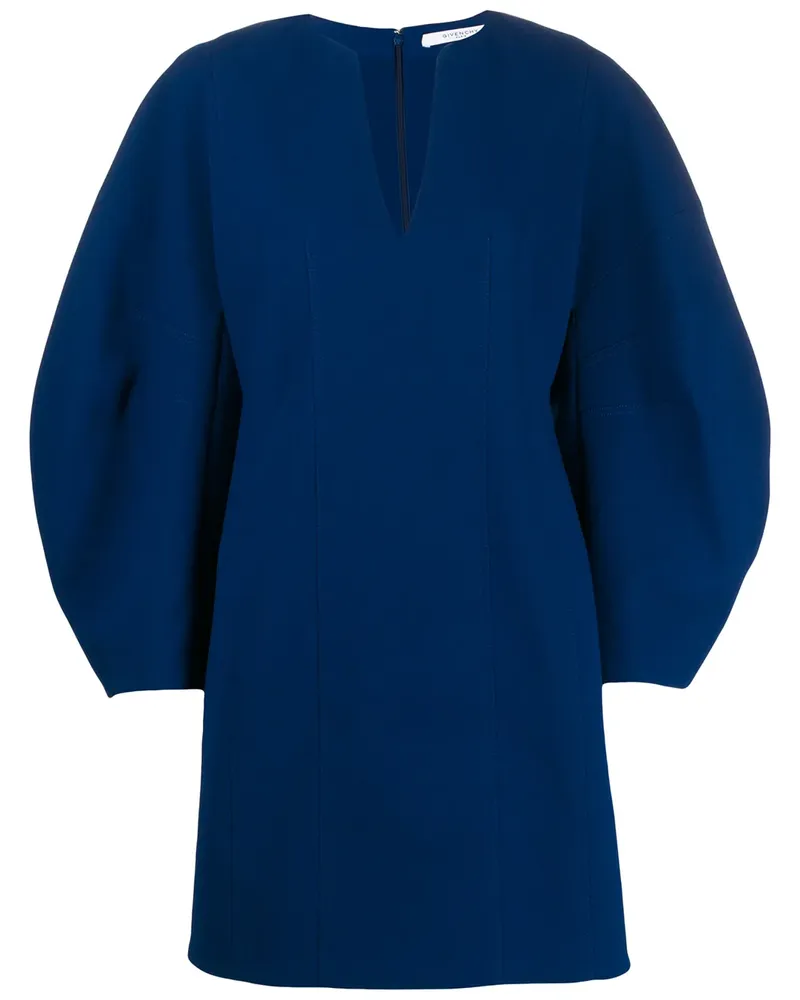 Givenchy Kleid mit Ballonärmeln - Blau Blau