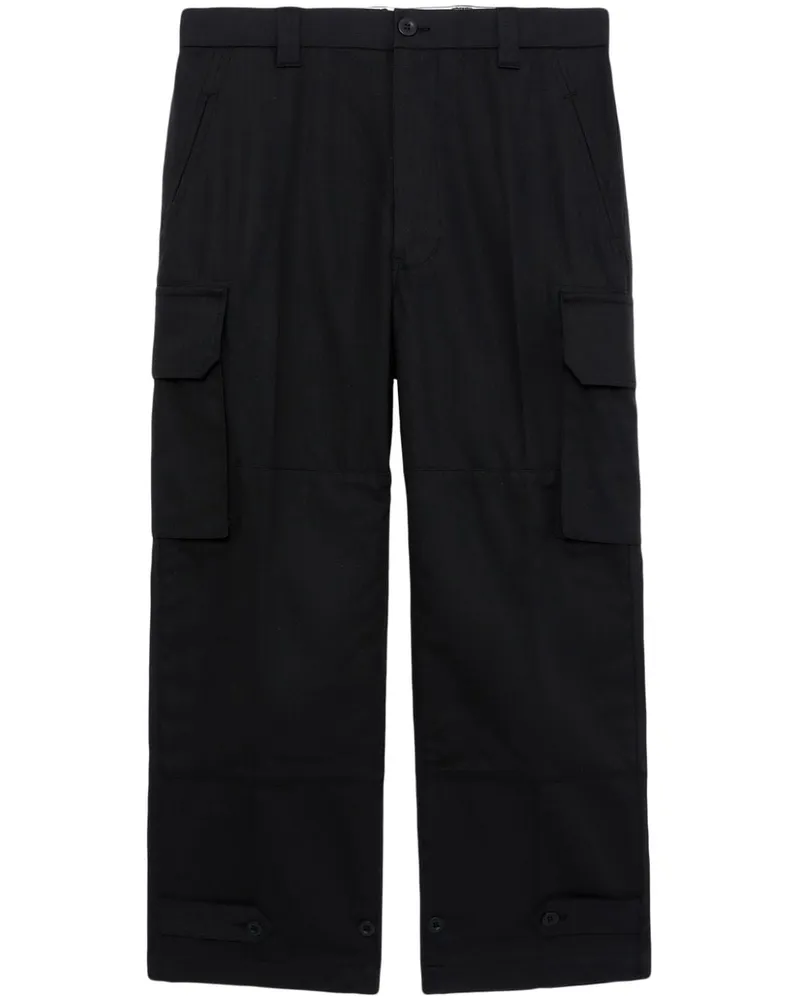 Comme des Garçons Cargohose mit Gürtel - Schwarz Schwarz