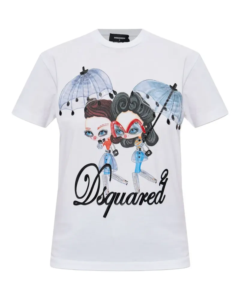 Dsquared2 T-Shirt mit Print - Weiß Weiß