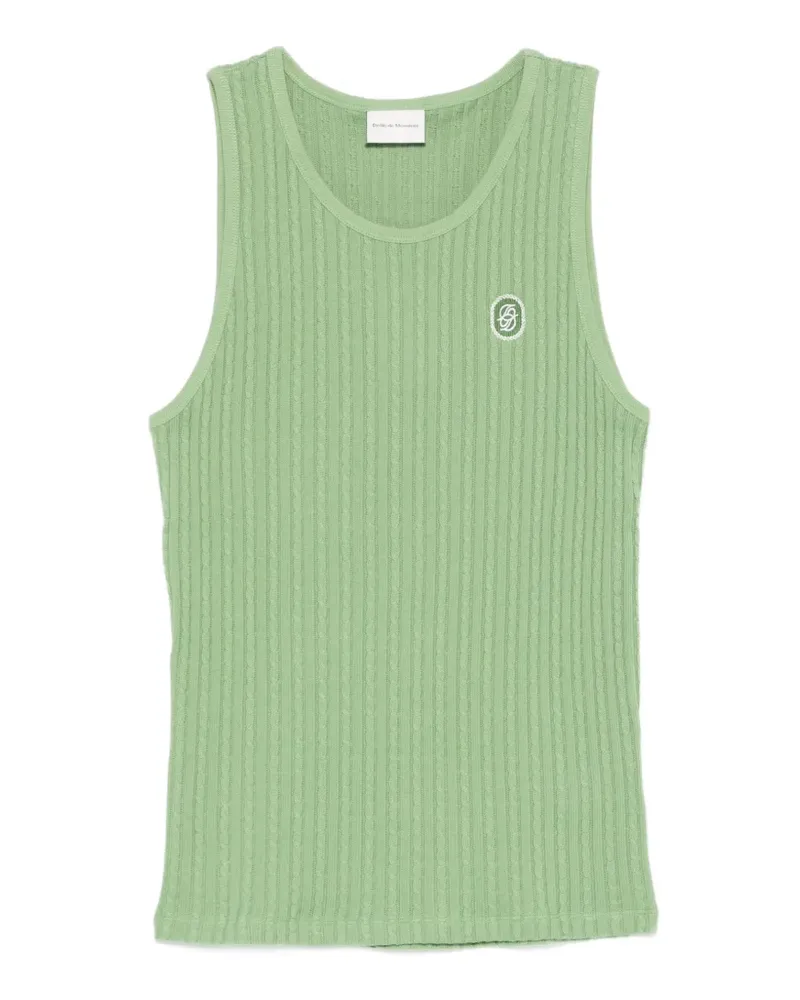 Drôle de Monsieur cable-knit tank top - Grün Grün