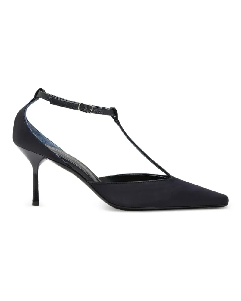 Christopher Esber Satinpumps mit T-Riemen und Absatz - Blau Blau