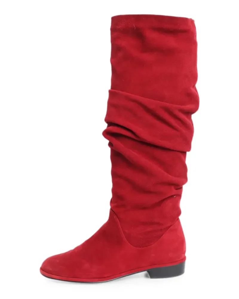 Stuart Weitzman suede knee-high boots - Rot Rot