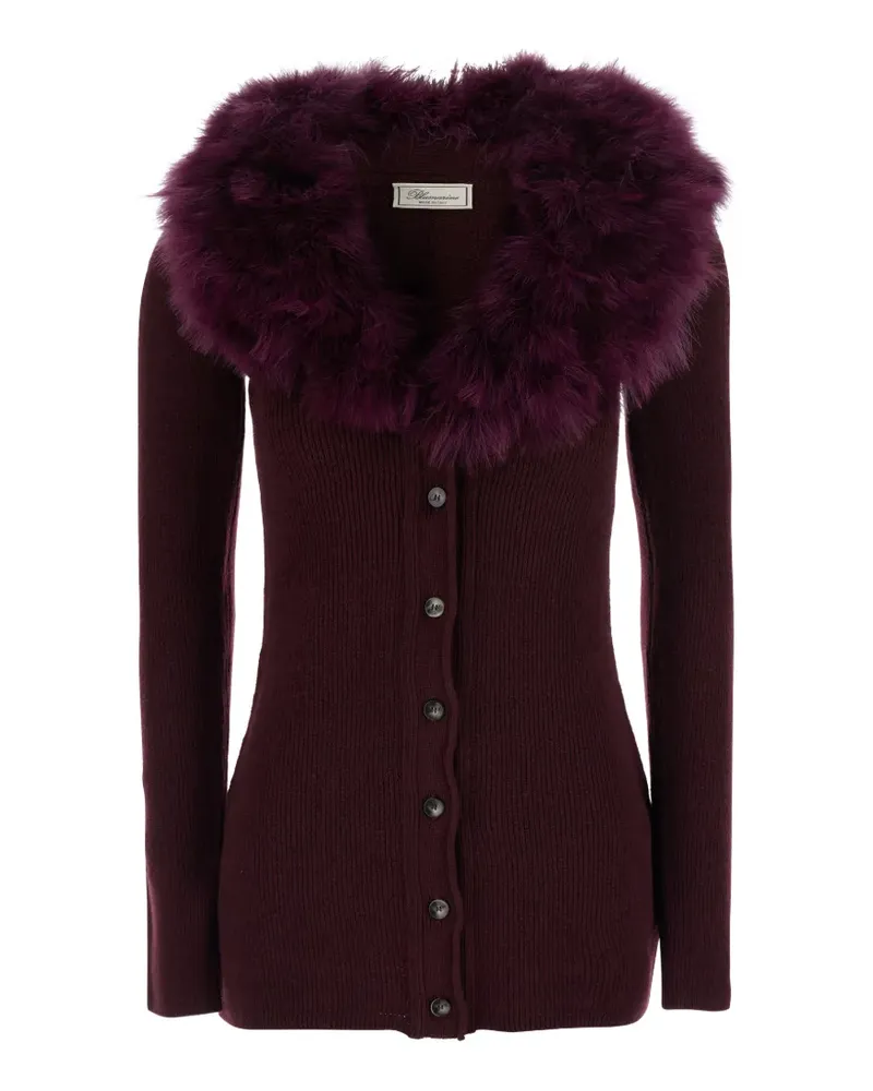 Blumarine ribbed-knit cardigan - Rot Rot