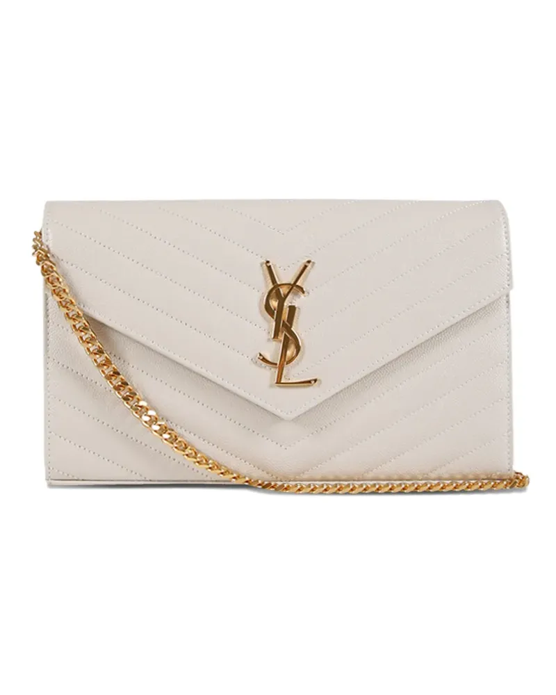 Saint Laurent Classic Cassandre Portemonnaie mit Zickzackmuster - Nude Nude