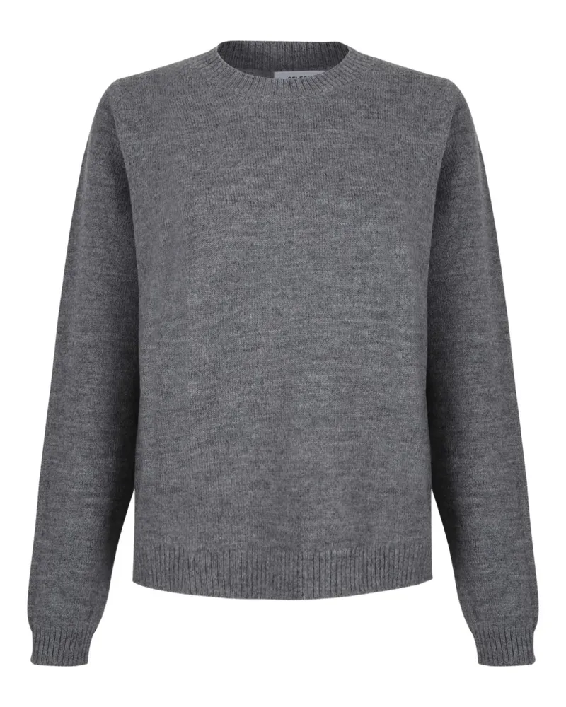 Selected Klassischer Pullover - Grau Grau