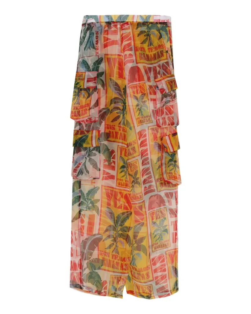 Amir Slama ruffled palazzo pants - Gelb Gelb