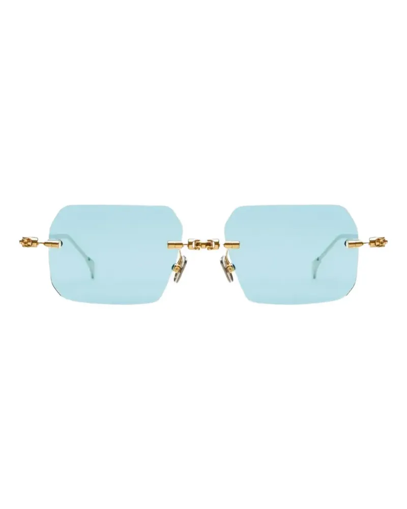KUBORAUM rimless rectangle-frame sunglasses - Gold Gold