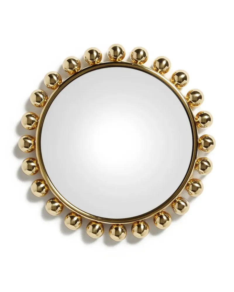 Fornasetti Verzierter Rundspiegel - Gold Gold