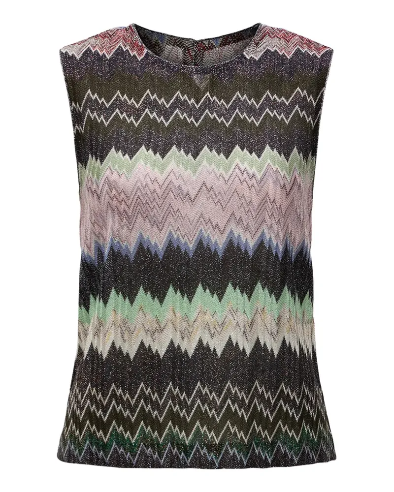 Missoni Oberteil mit Zickzackmuster - Schwarz Schwarz