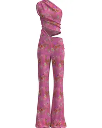 Margherita MACCAPANI Glam Sere Jumpsuit mit blumigem Print Rosa