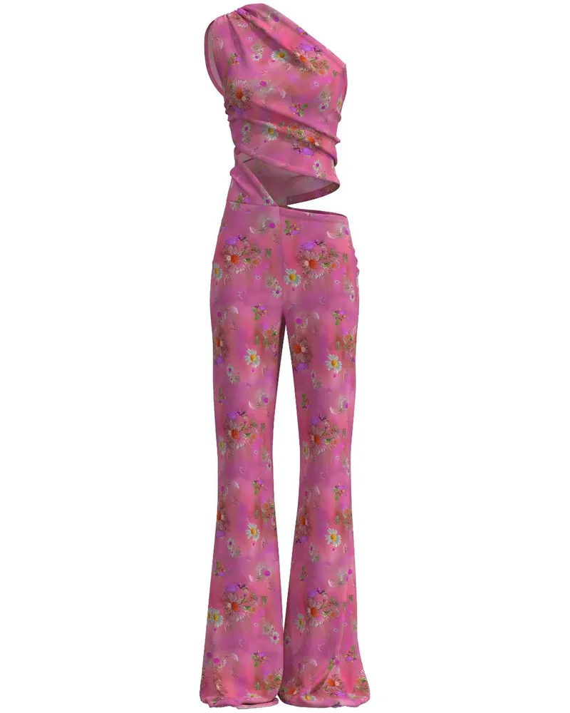 Margherita MACCAPANI Glam Sere Jumpsuit mit blumigem Print Rosa