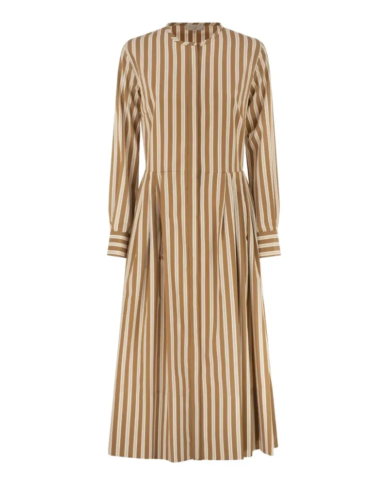 Antonelli Firenze striped pleated midi dress - Braun Braun