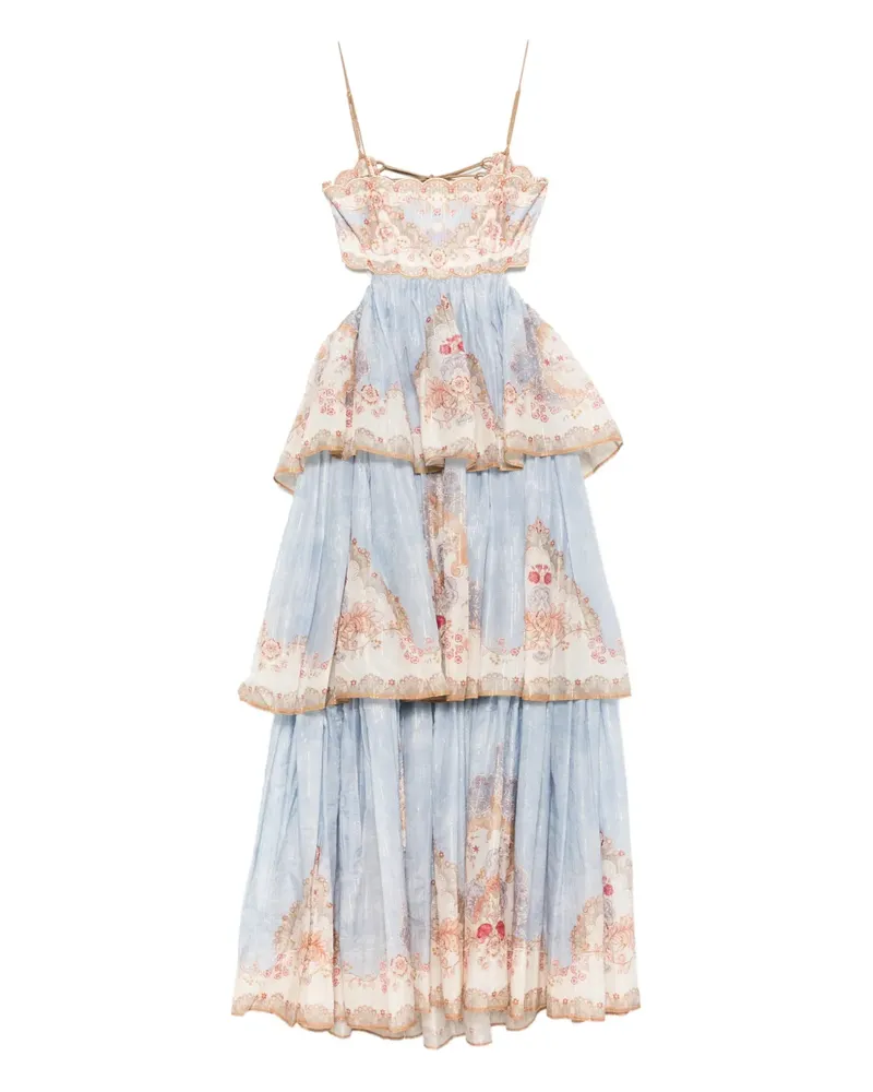 Zimmermann Daylight tiered floral-print maxi dress - Blau Blau