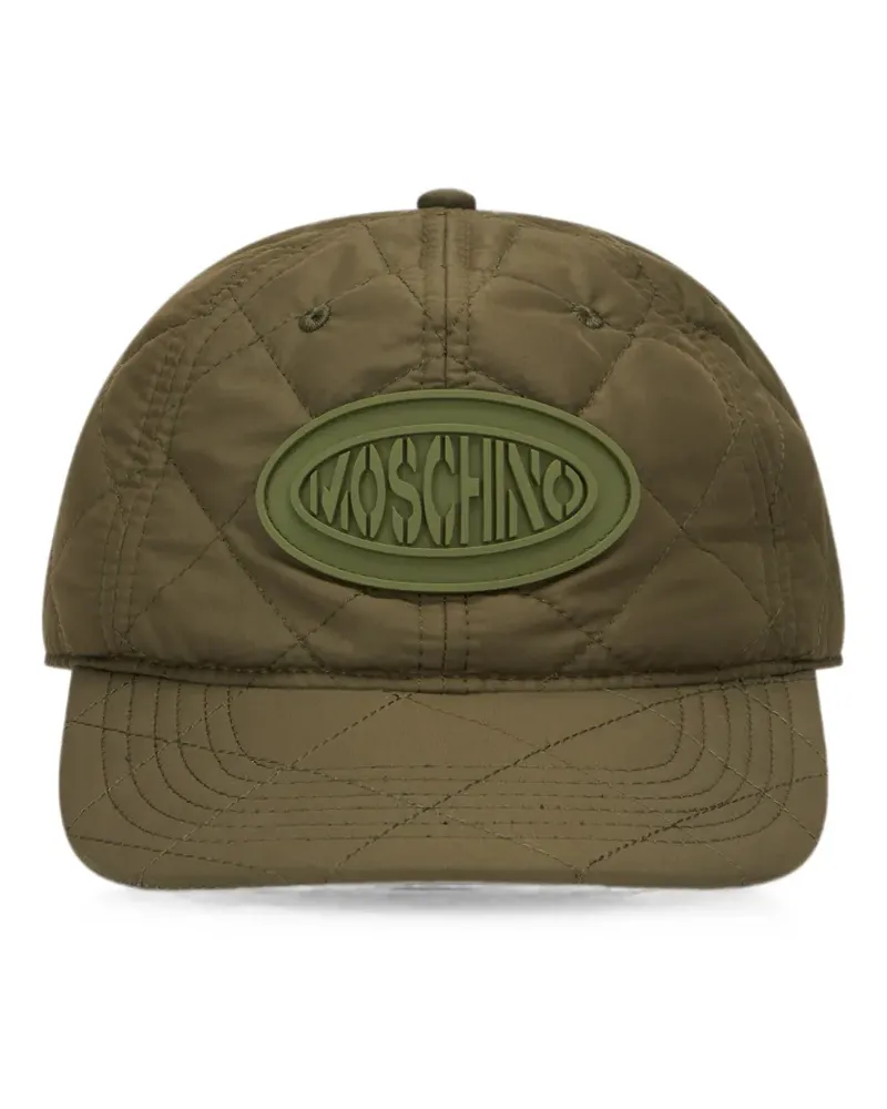 Moschino quilted logo-patch cap - Grün Grün
