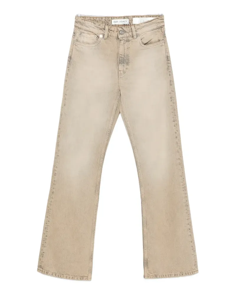 Our Legacy boot-cut straight-leg jeans - Nude Nude